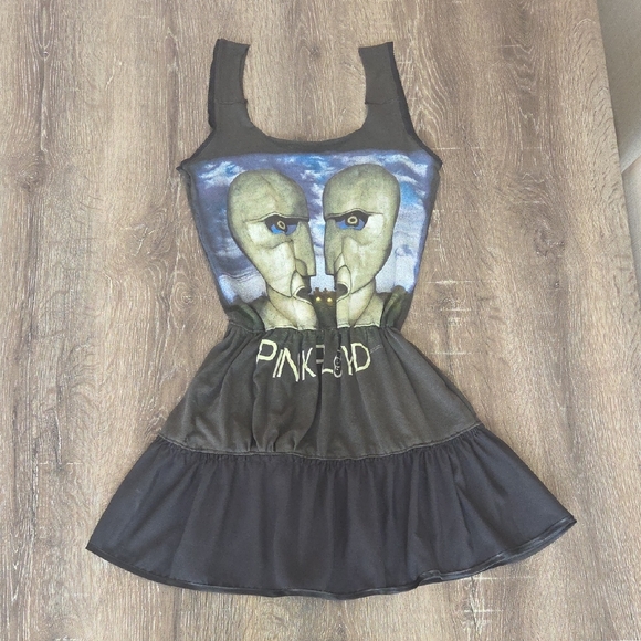 Pink Floyd Dresses & Skirts - 1 Of 1 Vintage Pink Floyd Band Graphic Print Concert Tee Upcycled Dress